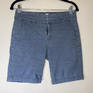 J Crew Chambray Shorts Womens 6 Blue Casual Summer Bermuda Lightweight Denim